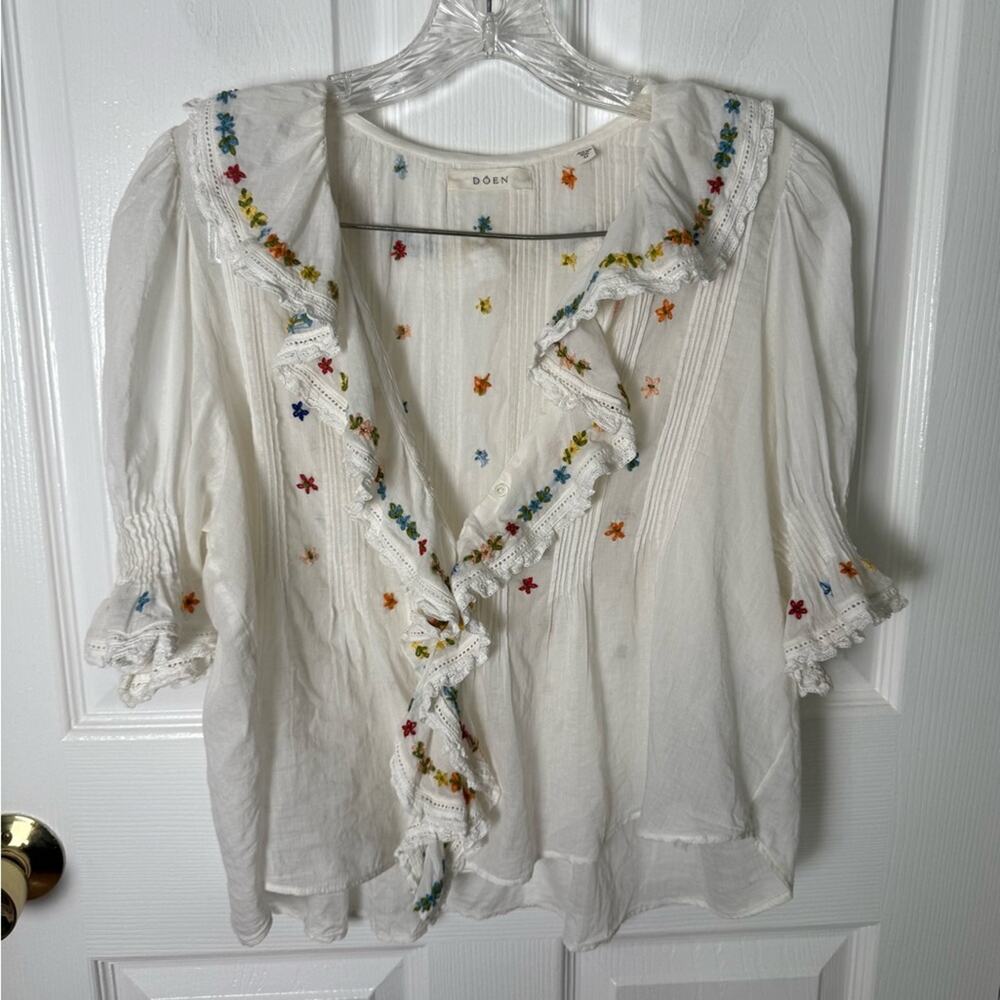 Doen Hettie Top in Sea Salt M - Picture 2 of 12